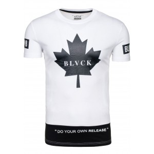 Biele pánske tričká s potlačou kanadského listu