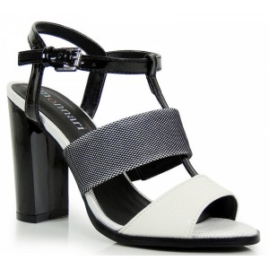 Elegantné dámske sandále čierno bielej farby